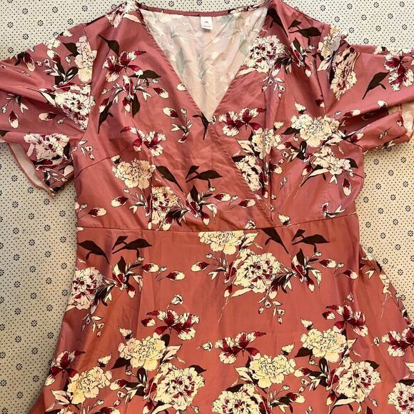 Flirty Flowy Pink Floral Dress Like NEW 3XL - Picture 4 of 14